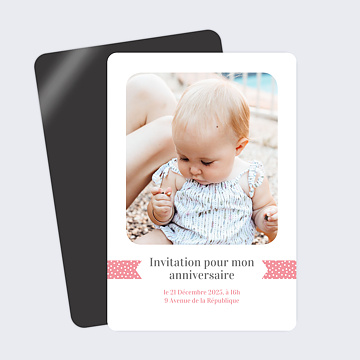 Invitation Anniversaire Enfant Ruban