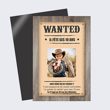 Invitation Anniversaire Enfant Wanted