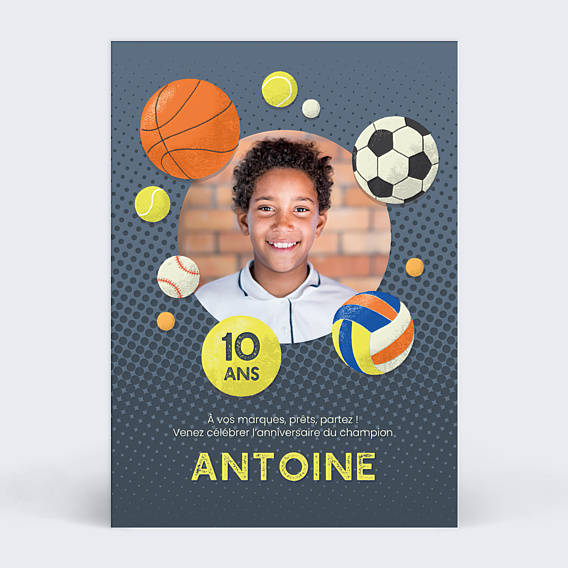 Invitation Anniversaire Enfant Sportif