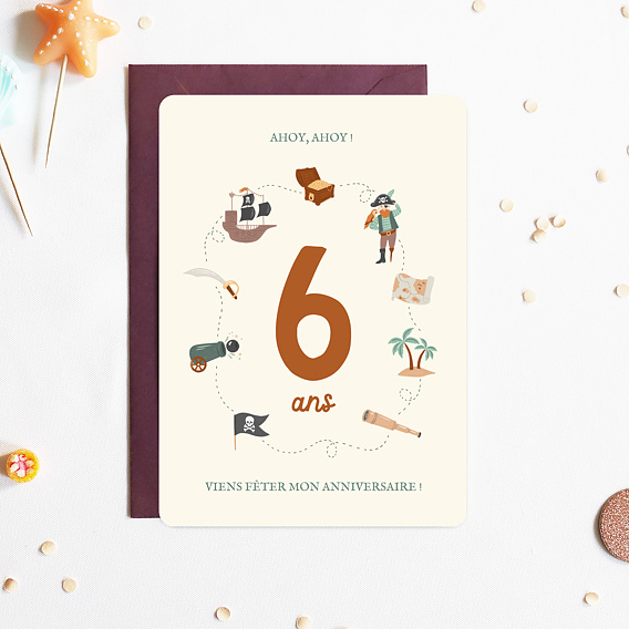Invitation anniversaire enfant Chasse au trésor Après 1
