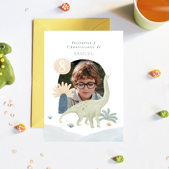 Invitation Anniversaire Enfant Grand Dino