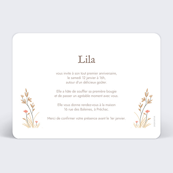 Invitation Anniversaire Enfant Faon