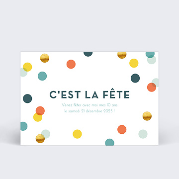 Remerciement Anniversaire Confettis Chic Popcarte