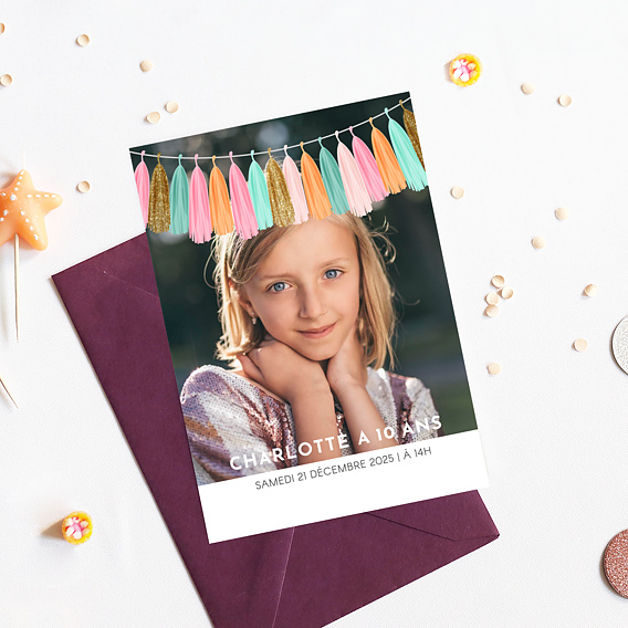 Invitation anniversaire enfant Sacré Fête Après 1