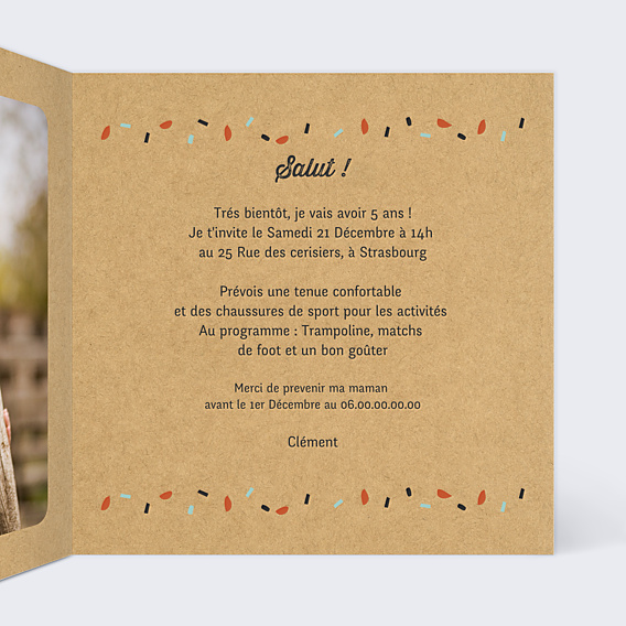 Invitation Anniversaire Enfant Tipi Indien