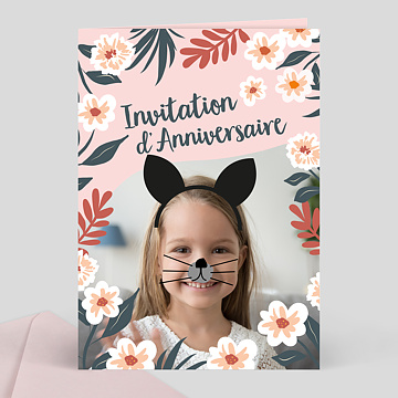Invitation Anniversaire Enfant Petit Chat