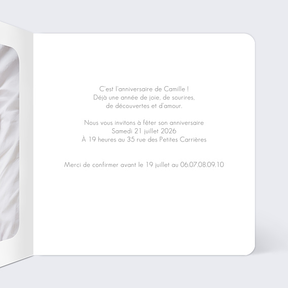 Invitation Anniversaire Enfant Ruban