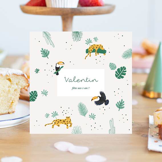 Invitation Anniversaire Enfant Jungle Secrète