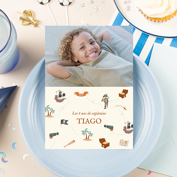 Invitation anniversaire enfant Capitaine Après 1
