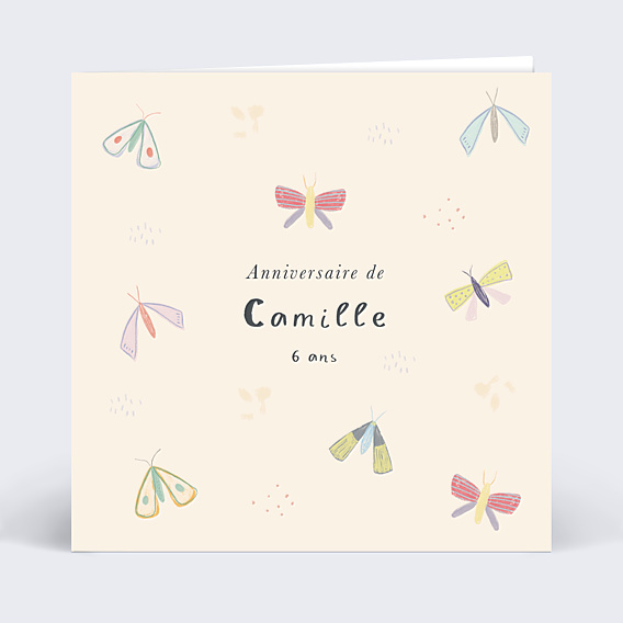Invitation Anniversaire Enfant Jolis Papillons