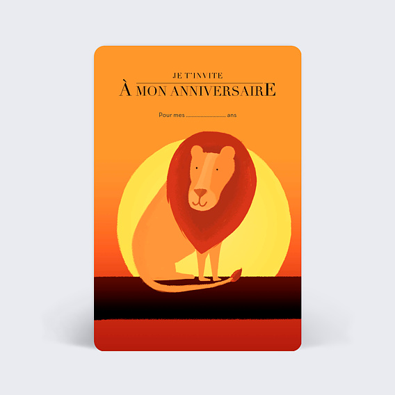 Invitation Anniversaire Enfant Simba