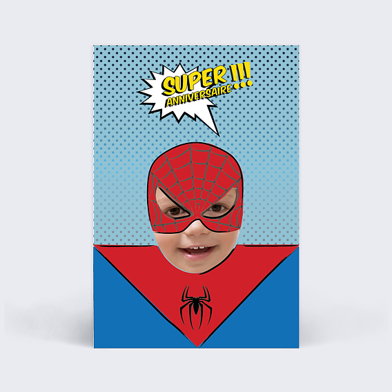 Invitation anniversaire enfant Spider Anniversaire