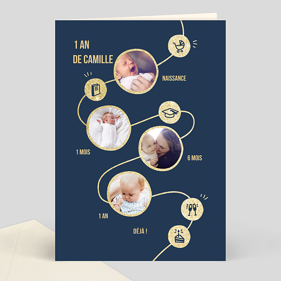 Invitation Anniversaire Enfant Timeline