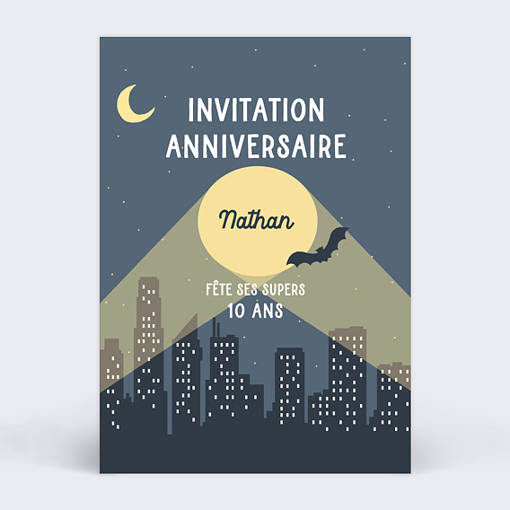 Invitation Anniversaire Enfant Manga - Popcarte