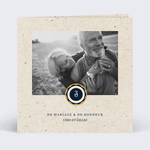Invitation anniversaire mariage Blason