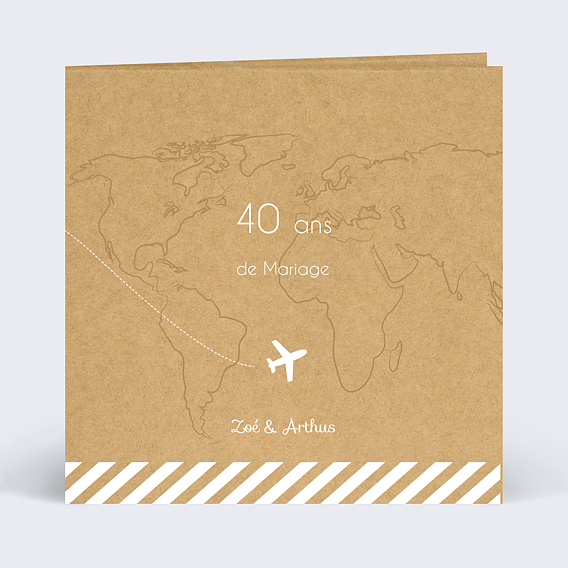 Invitation anniversaire mariage Ensemble en Vadrouille