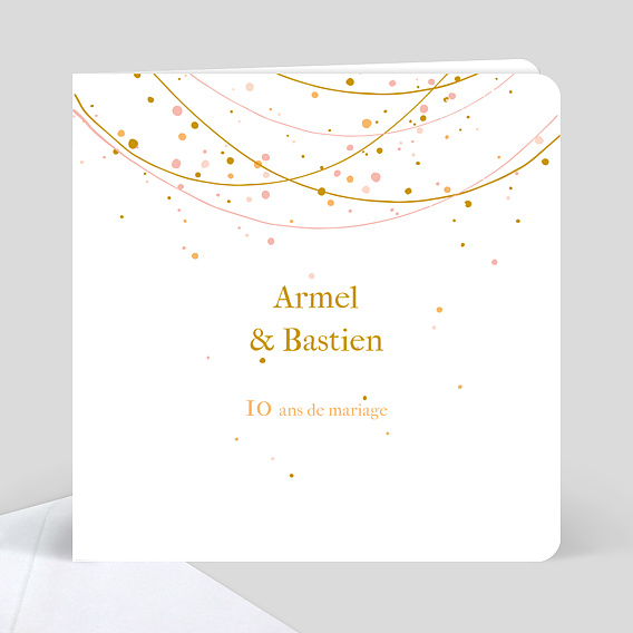 Invitation Anniversaire de Mariage Fairy lights