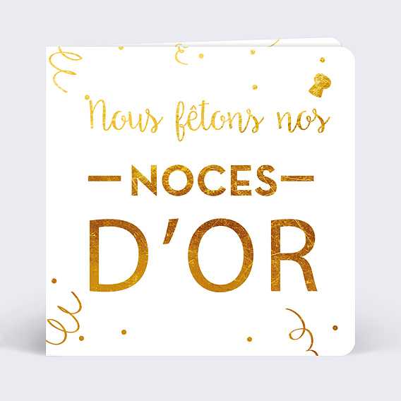 Invitation anniversaire mariage Fête Ocre