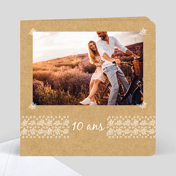Invitation Anniversaire de Mariage Jolie dentelle