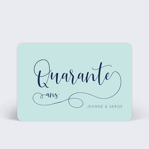 Invitation anniversaire mariage Milestone Quarante