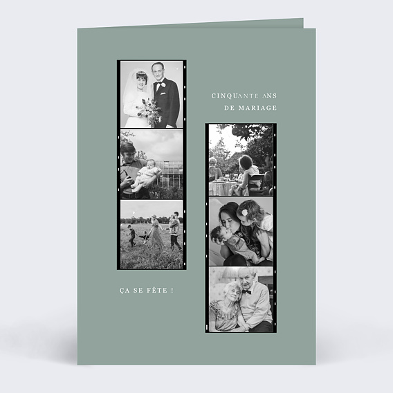 Invitation anniversaire mariage Pellicule Souvenirs