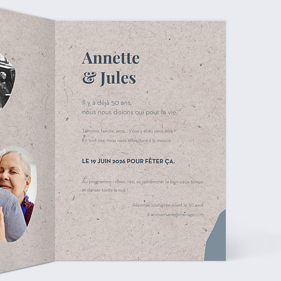 Invitation anniversaire de mariage Timeline Horizon