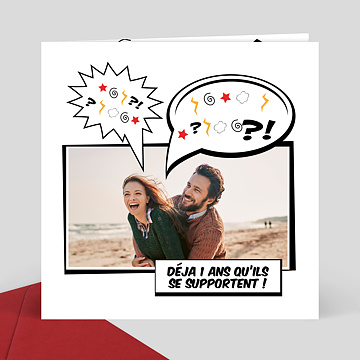 Invitation Anniversaire de Mariage Histoire de couple