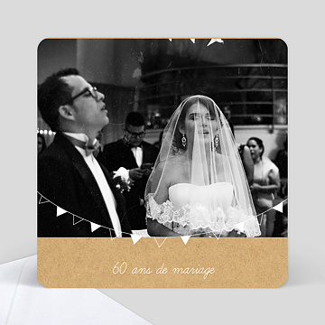 Invitation Anniversaire de Mariage Bucolique Simple