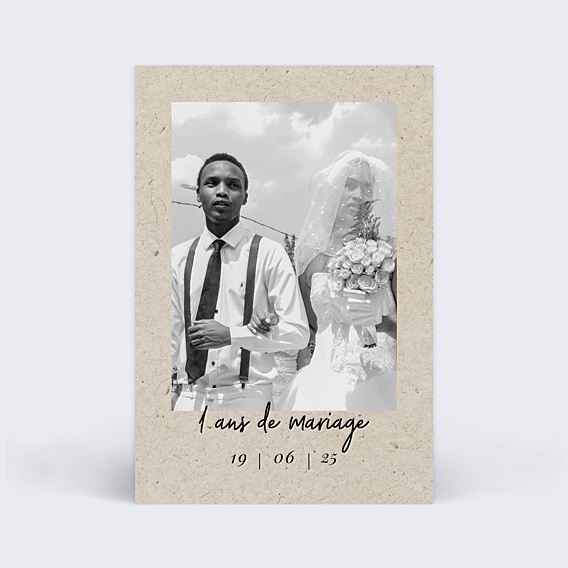 Invitation anniversaire mariage Esprit Chiné