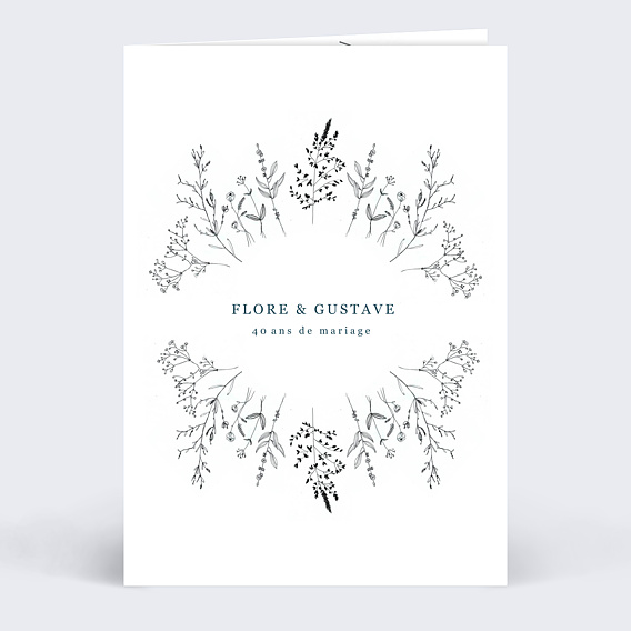 Invitation anniversaire mariage Idylle