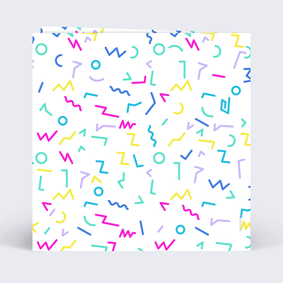 Invitation anniversaire mariage Années 90 Verso