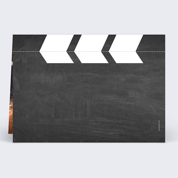 Invitation anniversaire mariage Clap Verso