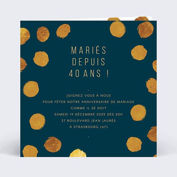 Invitation anniversaire mariage Graphique Chic