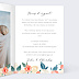 Invitation anniversaire mariage Envolée Florale Intérieur Droit
