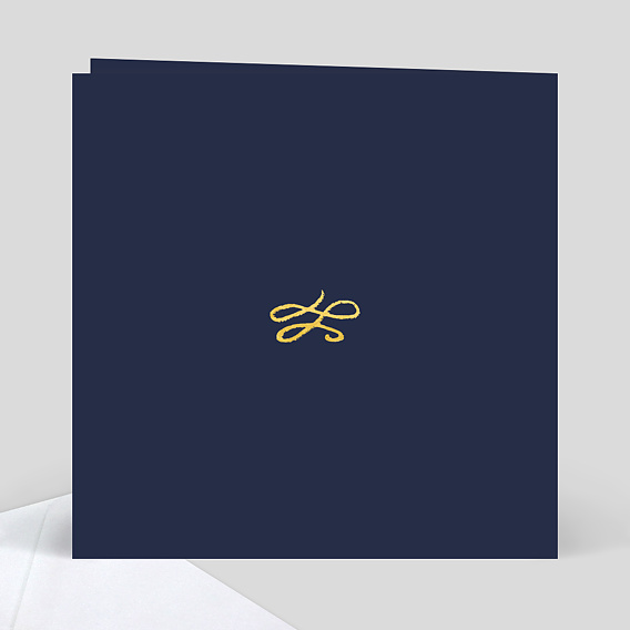 Invitation anniversaire mariage Bulles Ocre Verso