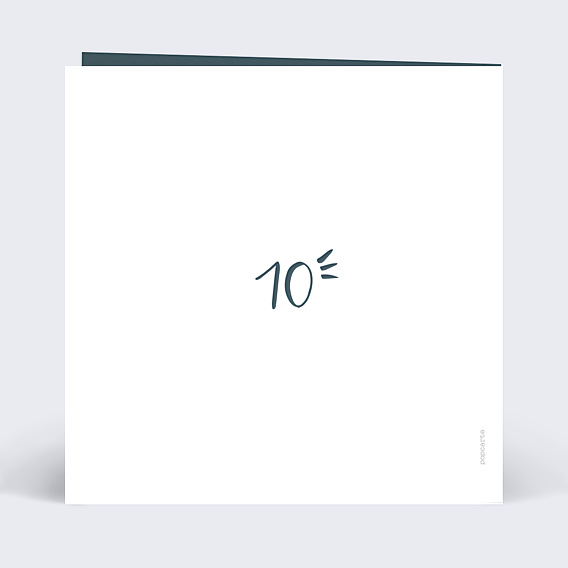 Invitation anniversaire de mariage Typo Étain