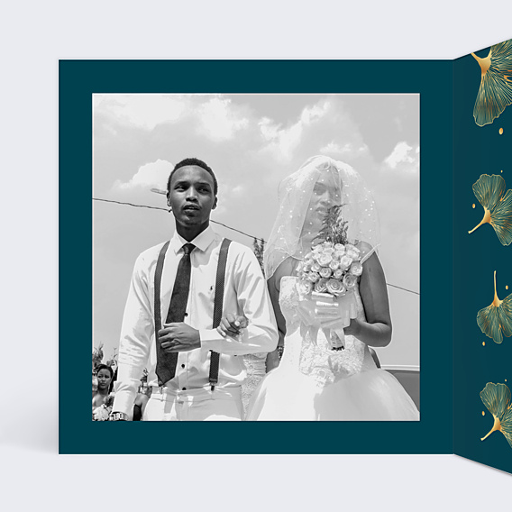 Invitation anniversaire de mariage Ginkgo