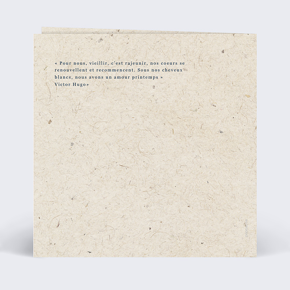 Invitation anniversaire mariage Blason Verso