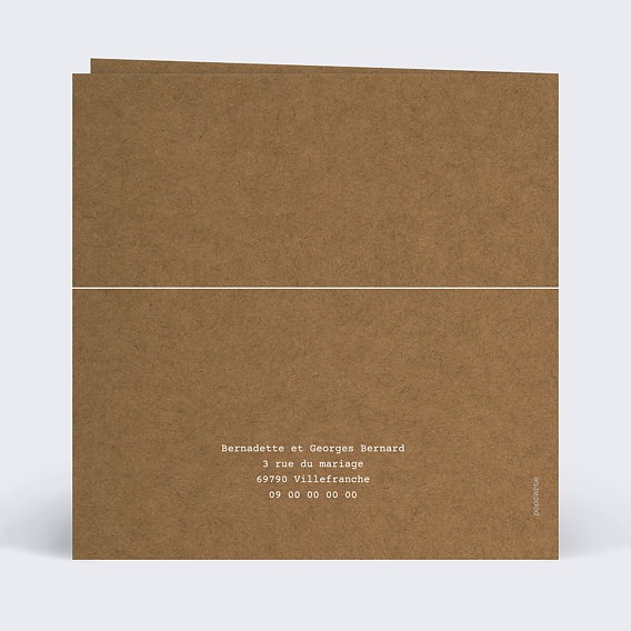 Invitation anniversaire mariage Timeline Kraft Verso