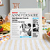 Invitation anniversaire de mariage Journal