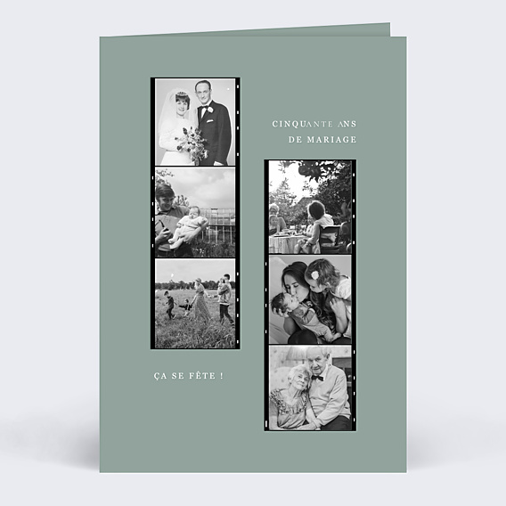 Invitation anniversaire mariage Pellicule Souvenirs