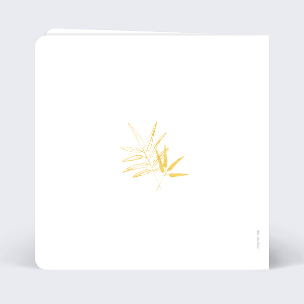 Carte Invitation Anniversaire de Mariage Feuilles Verso