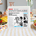 Invitation anniversaire de mariage Journal