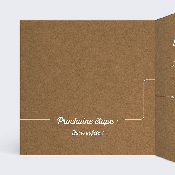 Invitation anniversaire de mariage Timeline Kraft