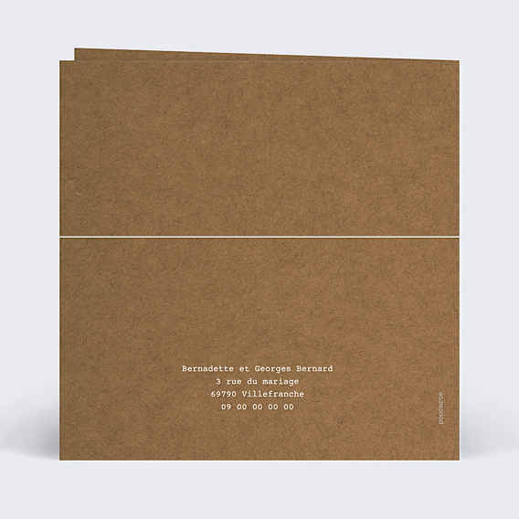 Invitation anniversaire de mariage Timeline Kraft
