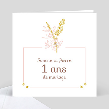 Invitation Anniversaire de Mariage Printemps