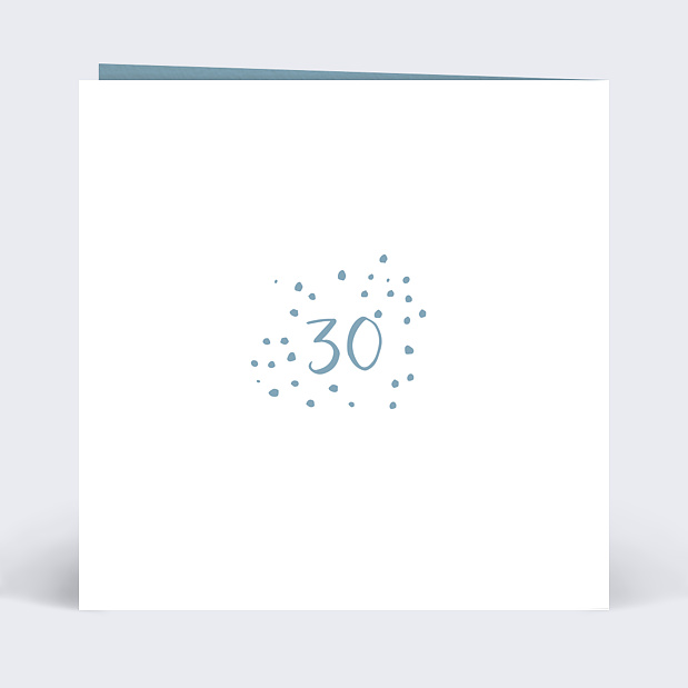 Carte d'Invitation Anniversaire de Mariage Typo Perle Verso