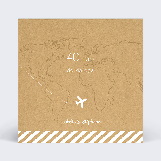 Invitation anniversaire mariage Ensemble en Vadrouille