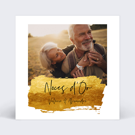Invitation anniversaire mariage Pinceau
