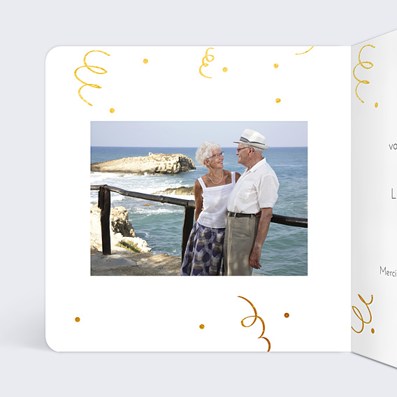 Invitation anniversaire de mariage Fête Ocre